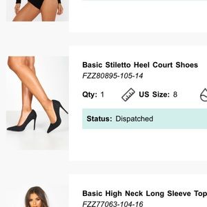 Black stiletto heel court shoes